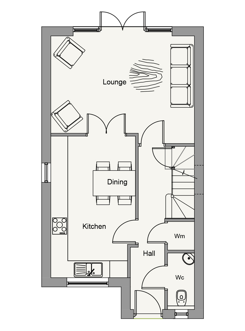Ground Floor plan of The Haylee Ground Floor plan of The Haylee